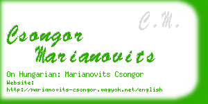 csongor marianovits business card